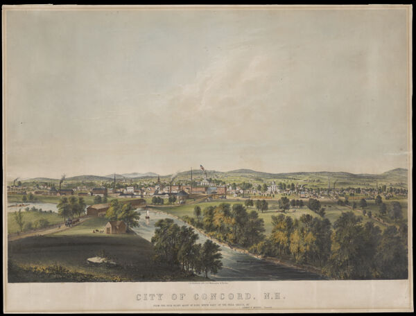 City of Concord, N.H. from the high bluff about 80 rods northeast of Free Bridge.