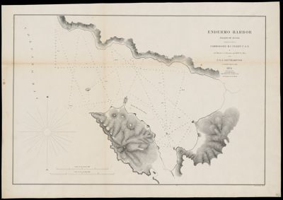 Endermo Harbor, Island of Jesso surveyed by order of Commodore M.C. Perry U.S.N. by Actg. Master C.A. Stevens and Midn. R.L. May of the U.S.S. Southampton, J.J. Boyle Lieut. comg. 1854.