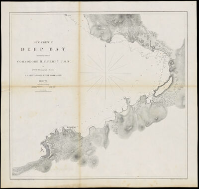 Lew Chew Id. Deep Bay surveyed by order of Commodore M.C. Perry U.S.N. ; by Lieut. W.B. Whiting and A. Barbot, U.S. Ship Vandalia, J.Pope Commander ; engraved by S. Siebert ; lettering by C.A. Knight.