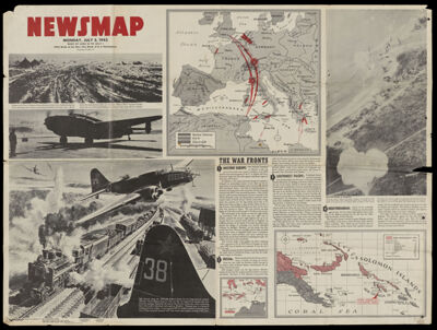 Newsmap, vol. 2, no. 11, Monday, July 5, 1943 / Abandon ship!