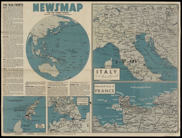 Newsmap, vol. 3, no. 10F, Monday, June 26, 1944