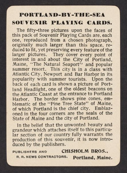 Portland-By-The-Sea-Souvenir Playing Cards