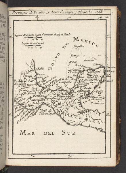 Provincias de Mexico, Mechoacan, Y Panuco 1758