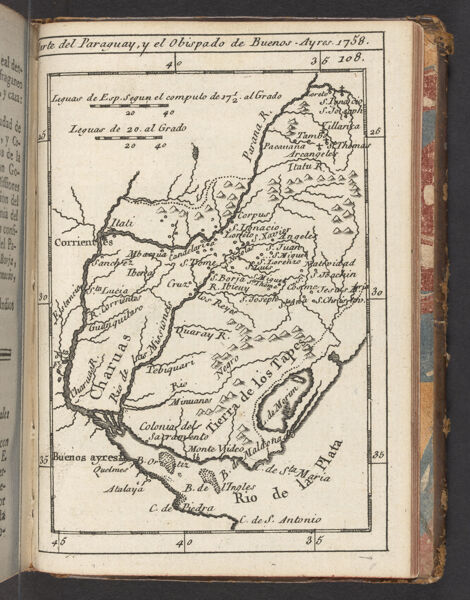Parte del Paraguay, y el obispado de Buenos Ayres 1758
