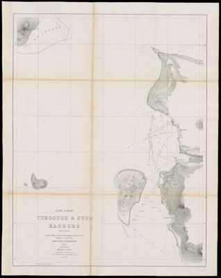 Lew Chew, Tubootch & Suco Harbors surveyed July 1854 by Lieuts. William B. Whiting and Alphonse Barbot, U.S.N. belonging to U.S. Ship Vandalia, John Pope Commander by Order of Commodore Matthew C. Perry Commanding U.S. Naval Forces in East Indies, China and Japan Seas ; drawn by Lieut. S. Bent ; engraved by S. Siebert, lettering by C.A. Knight.