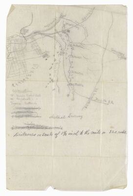 [Letter from George Langdon Kilmer to James E. Rhodes concerning the siege of Petersburg, along with hand-drawn map]