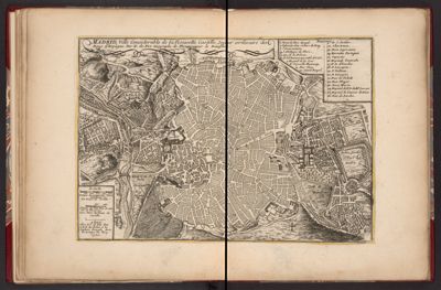 Madrid, Ville considerable de la nouvelle Castille, sejour ordinaire des roys d'Espagne. Par N. de Fer geographe de Monseigneur le Dauphin.