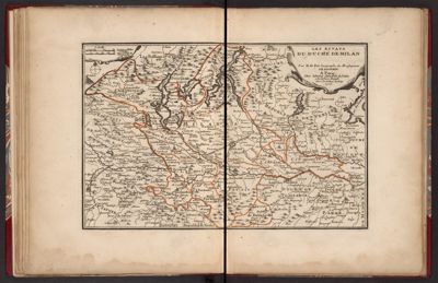 Les Estats du Duche de Milan Par N. de Fer. Geographe de Monseigneur le Dauphin. A Paris, Chez l'Auteur dans l'Isle du Palais a la Sphere Royale Avec Privilege du Roy. 1702