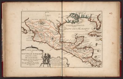 Le Vieux Mexique ou Nouvelle Espagne auectes costes de la Floride Faisant partie de l'Amerique Septentrionale Par N. De Fer. Geogr. de Monseig le Daupin AParis chez l'Auteur dans l'Isle du Palais sur le quay de l'Orloge a la Sphere Royale Avec Privil du roy 1702