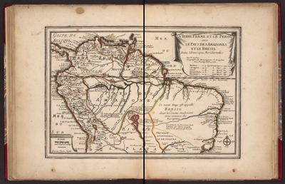 La Terre Ferme et le Perou avec le Pays des Amazones et le Bresil Dans l'Amerique Meridonale. Par N. de Fer. Geographe de Monseigneur le Dauphin avec Privilege du Roy 1702.