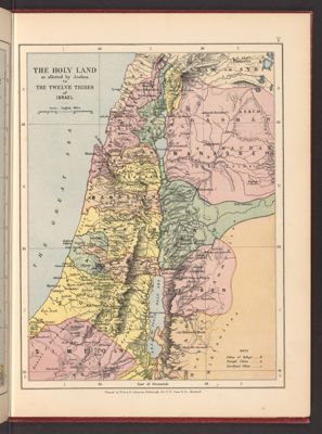 The Holy Land as allotted by Joshua to the Twelve Tribes of Israel