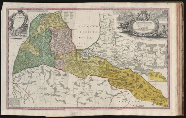 Ducatus Curlandiae juxta Barnikelii architecti curici primarii geometricam delineationem geographica tabula expressus, studio Homannianorum Heredum Norimb A. 1747 cum P.S.C.M. gratiosiss. [Unfolded Map]