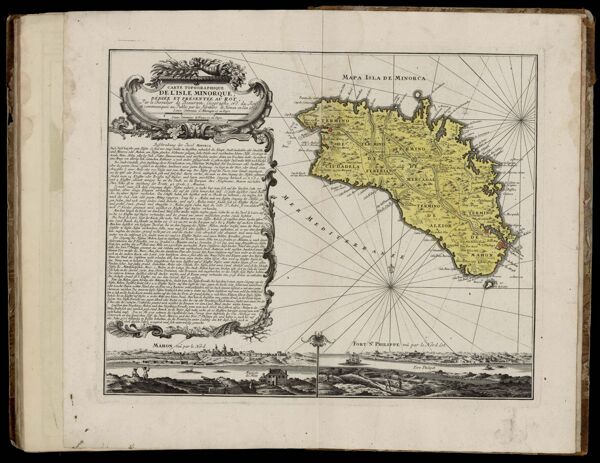 Carte topographique de l'Isle Minorque