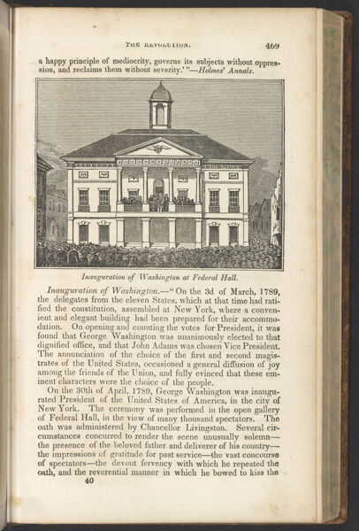 Inauguration of Washington at Fedrall Hall
