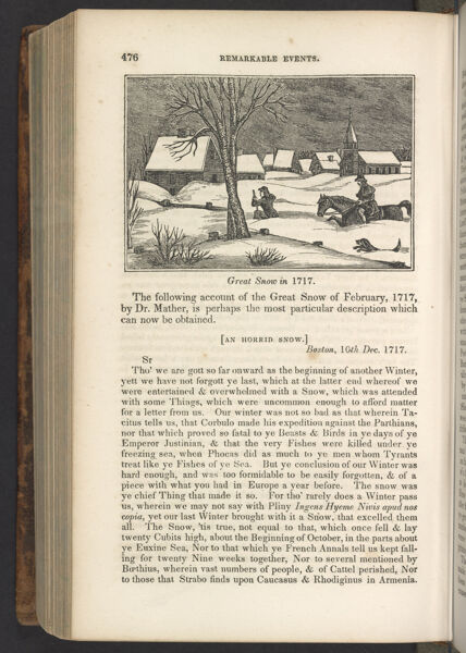 Great Snow in 1717.