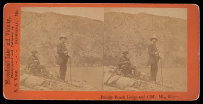 Pebbly Beach Ledge and Cliff, Mt., Kineo.