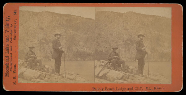 Pebbly Beach Ledge and Cliff, Mt., Kineo.