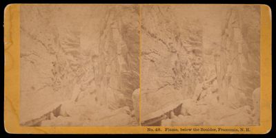 No. 48. Flume, below the Boulder, Franconia, N.H.