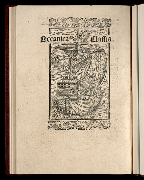 Oceanica Classis [Woodblock of one of Columbus's ships]