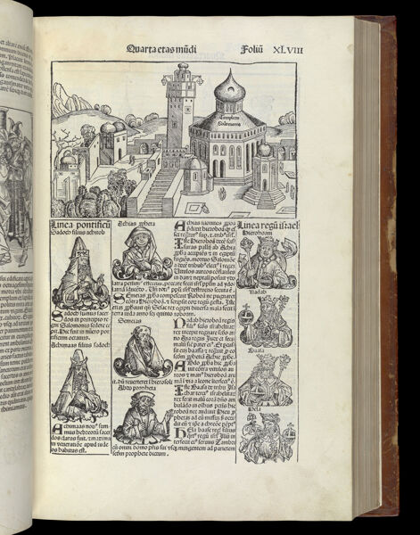 [The Fourth Age of the World - Folio XLVIII recto] Templum Salomonie [Solomon's Temple]