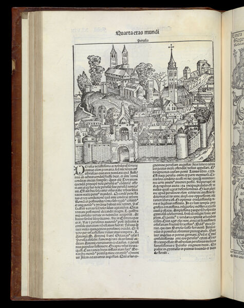 [The Fourth Age of the World - Folio XLVIII verso] Perusia [assumed Perugia]