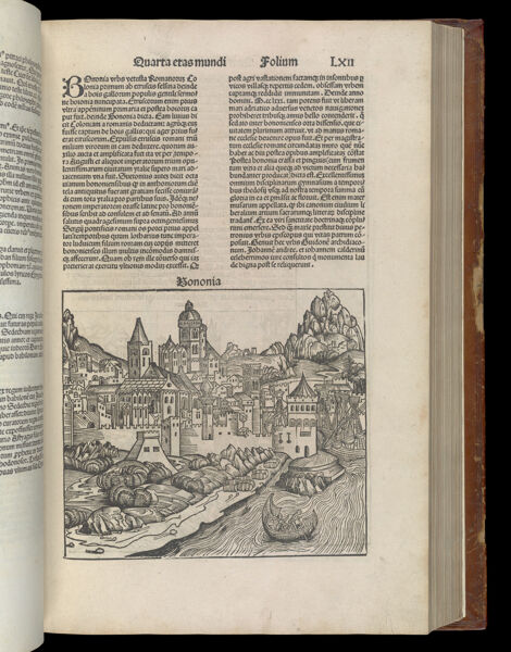 [The Fourth Age of the World - Folio LXII recto] Bononia [Bologna]