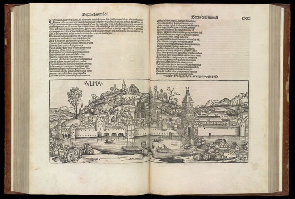 [The Sixth Age of the World - Folio CXC verso and CXCI recto] Ulma [Ulm]