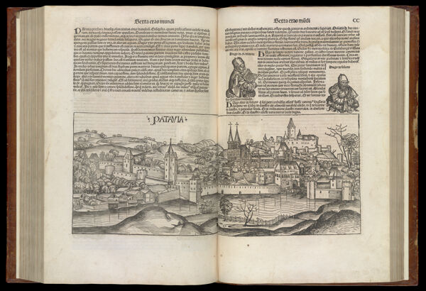 [The Sixth Age of the World - Folio CXCIX verso and CC recto] Patavia [Passau]