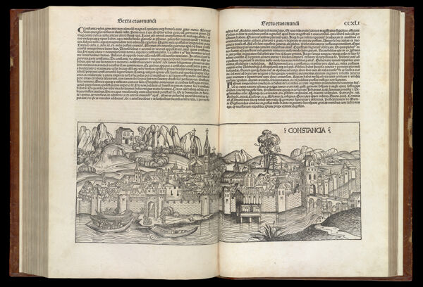 [The Sixth Age of the World - Folio CCXL verso and CCXLI recto] Constancia [Konstanz]