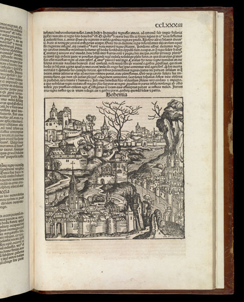 [Addenda - Folio CCLXXXIII recto] Bohemia [Unidentified city view in Bohemia]