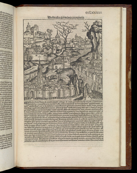 [Addenda - Folio CCLXXXIIII recto] Westualia germanie provincia[Unidentified city view in Westphalia]