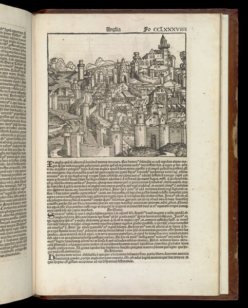[Addenda - Folio CCLXXXVIIII recto] Anglia [Unidentified city view in England]