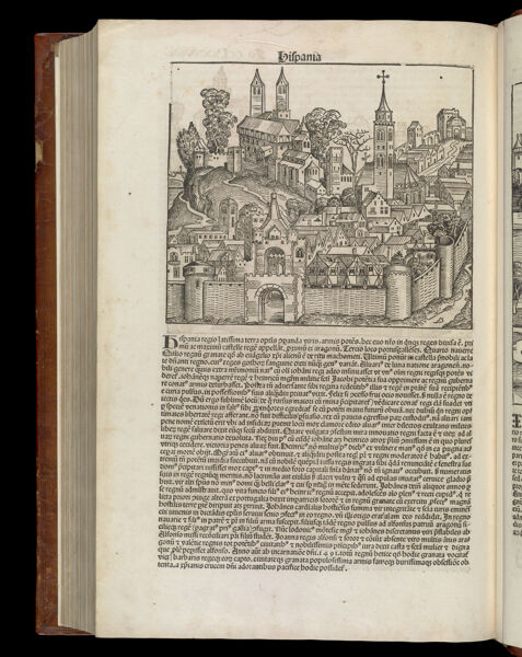 [Addenda - Folio CCLXXXVIIII verso] Hispania [Unidentified city view in Spain]