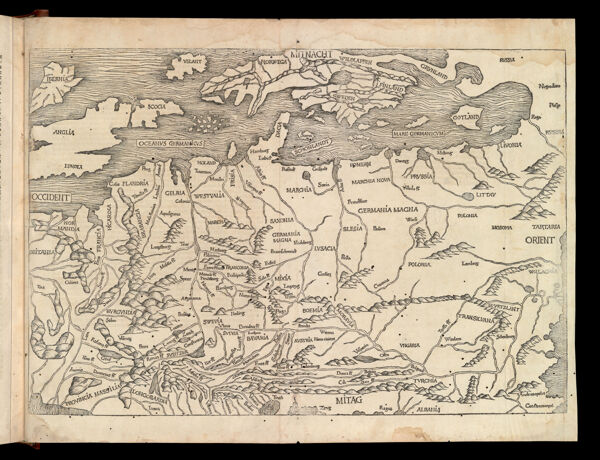 [Addenda - Unattributed Folio] [Unattributed map of North Central Europe with focus on Germany]