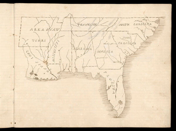 [Untitled Map of Southeastern United States]