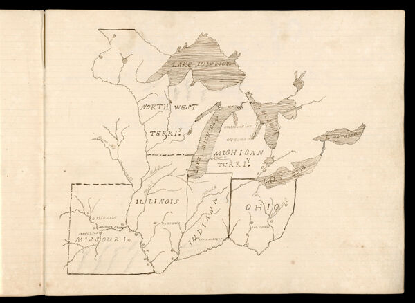 [Untitled Map of Great Lakes Region of the United States]