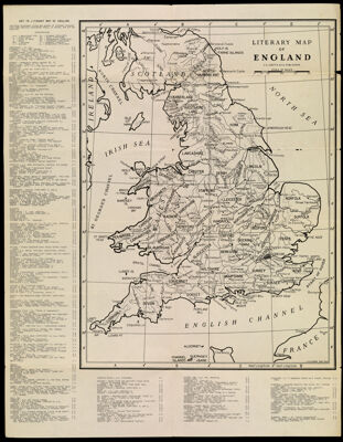 Literary Map of England F.S. Crofts & Co. Publishers