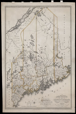 Map of the District of Maine from the Latest and Best Authorities. by Moses Greenleaf Esq. 1815