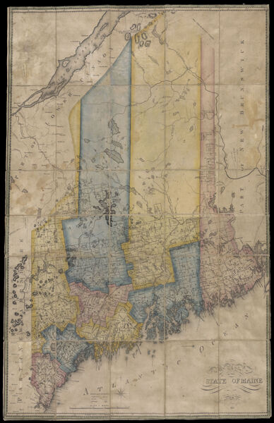 A Map of the State of Maine from the Latest and Best Authorities. By Moses Greenleaf Esq. 1820.