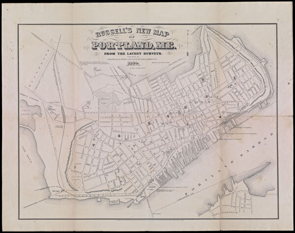 Russell's New Map of Portland, Me. From the Latest Surveys.
