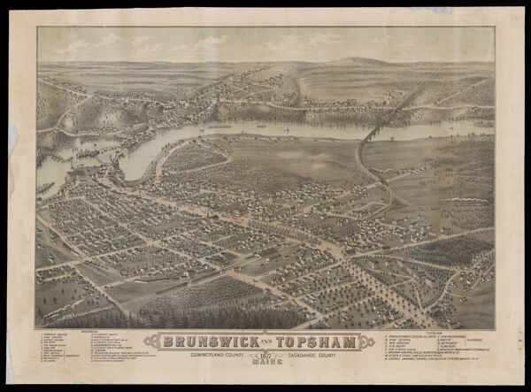 Brunswick And Topsham Cumberland County Sagadahoc County Maine 1877