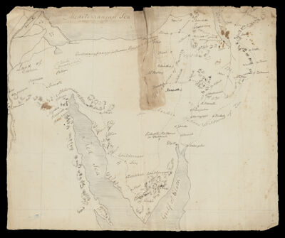 Map of portions of Egypt and Canaan