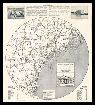 Portland Maine U.S.A and One Hundred Miles around issued by the Publicity and Convention Bureau Chamber of Commerce