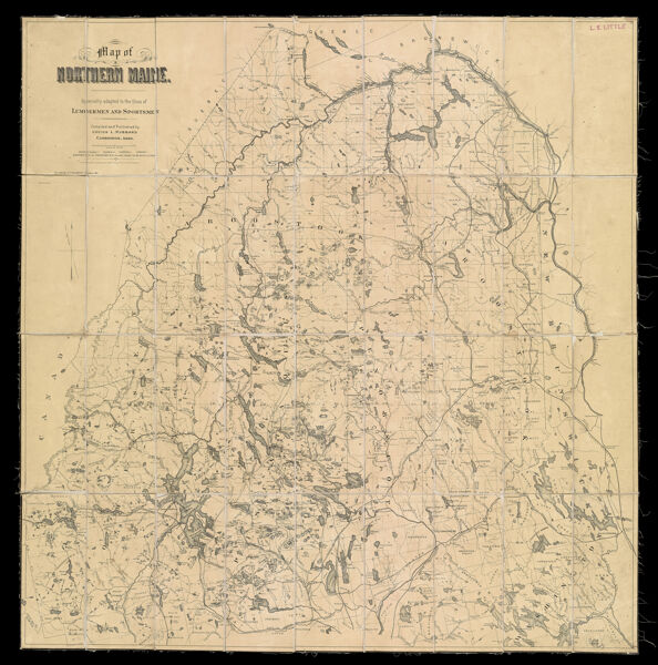 Map of Northern Maine. Specially adapted to the Uses of Lumbermen and Sportsmen Compiled and Published by Lucius L. Hubbard Cambridge, Mass.
