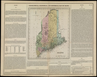 Geographical, Statistical, and Historical Map of Maine