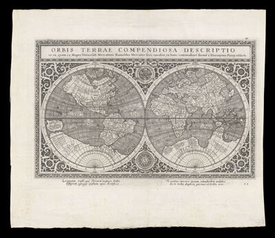 Orbis Terrae Compendiosa Descriptio ex ea quam ex Magna Universali Mercatoris Rumoldus Mercator fieri curabat, in hanc commodiore forma a Hieronymo Porro redacta.
