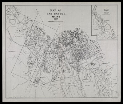 Map of Bar Harbor Maine 1907