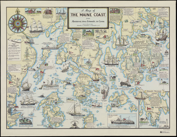 Map of the Maine Coast from Rockland, thru Schoodick, to Corea