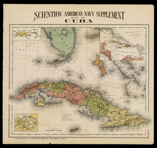 Scientific American Navy Supplement Map of Cuba
