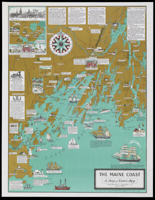The Maine Coast, a Map of Casco Bay